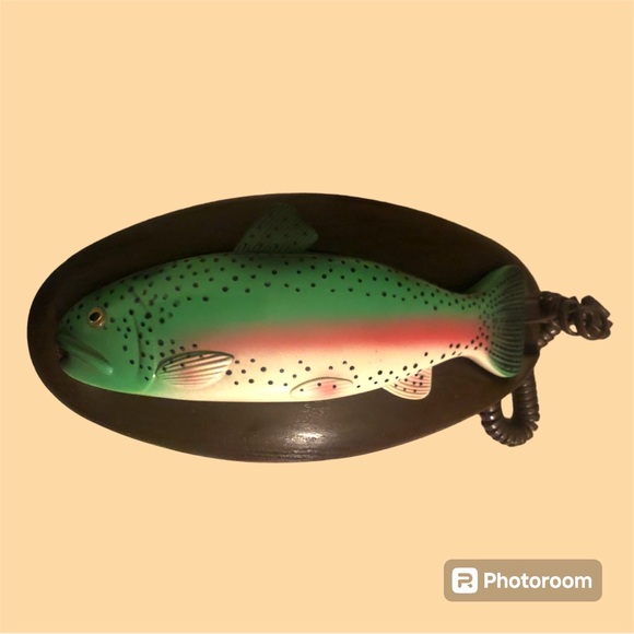 Vintage Mounted Fish Phone Bass Home Land Line Mancave Fishing Telephone - Picture 1 of 9